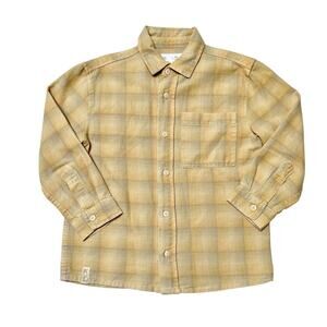 NEW Zara Plaid Button Up Shirt Size 6/7